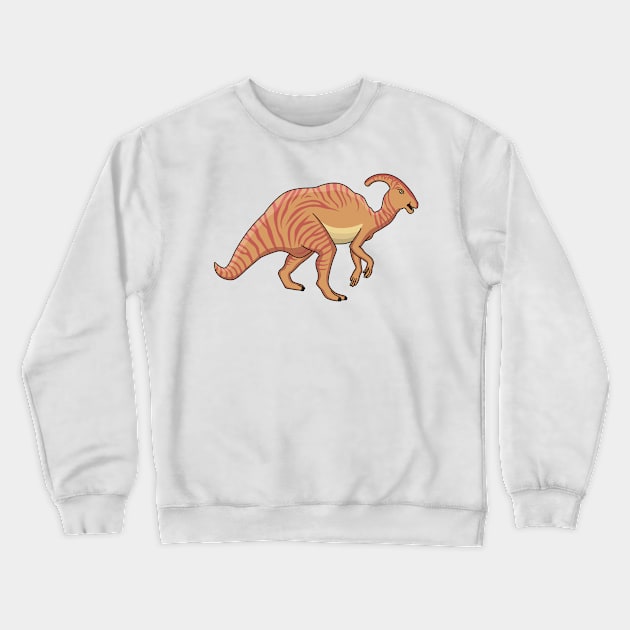 Cute parasaurolophus dinosaur cartoon illustration Crewneck Sweatshirt by Cartoons of fun